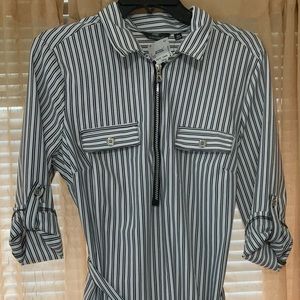 Black and white T-shirt dress. Size L